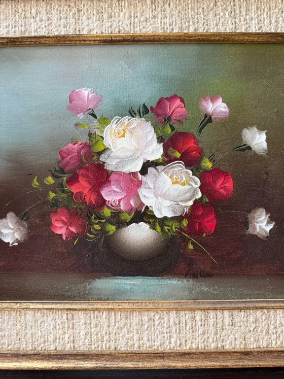 Image 1 of Gemälde von Blumen in einer Vase