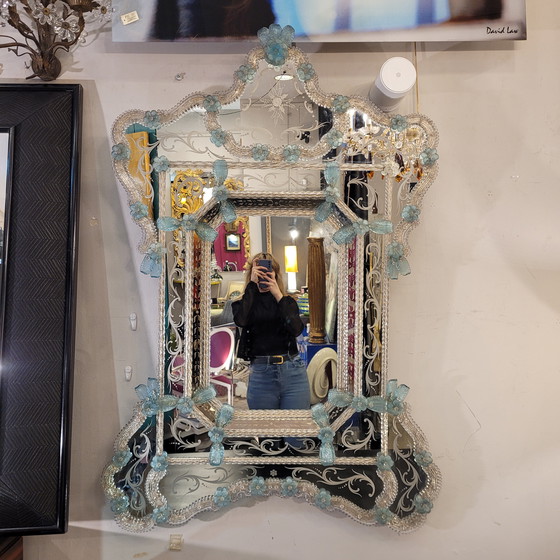 Image 1 of Espejo En Cristal De Murano, Grabado Al Ácido, Ongaro E Fuga, S. XX – Italia