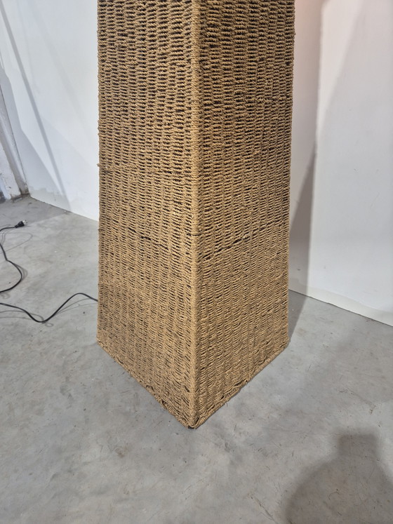 Image 1 of Vintage Japandi rope floor lamp.