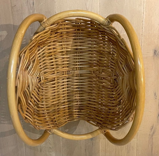 Image 1 of Portariviste vintage in rattan | Design di metà secolo