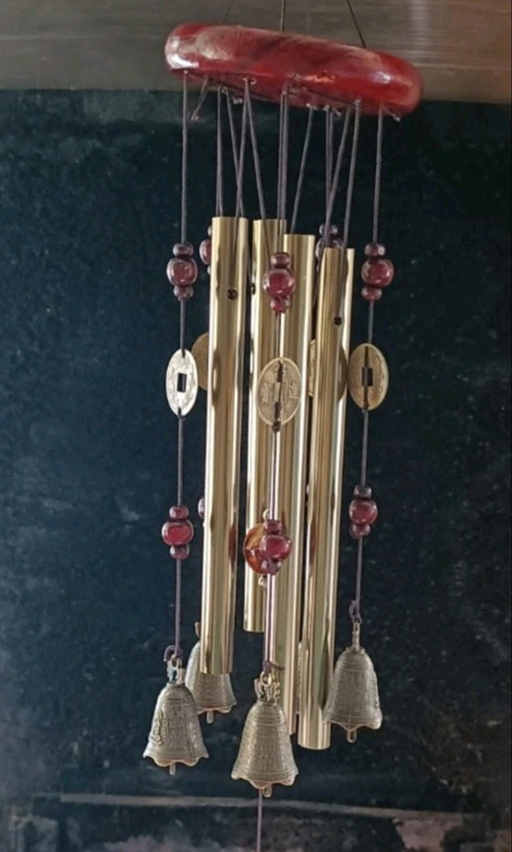 Image 1 of Orientalisches Feng-Shui-Windspiel – Windspiel mit Glöckchen und Glücksmünzen
