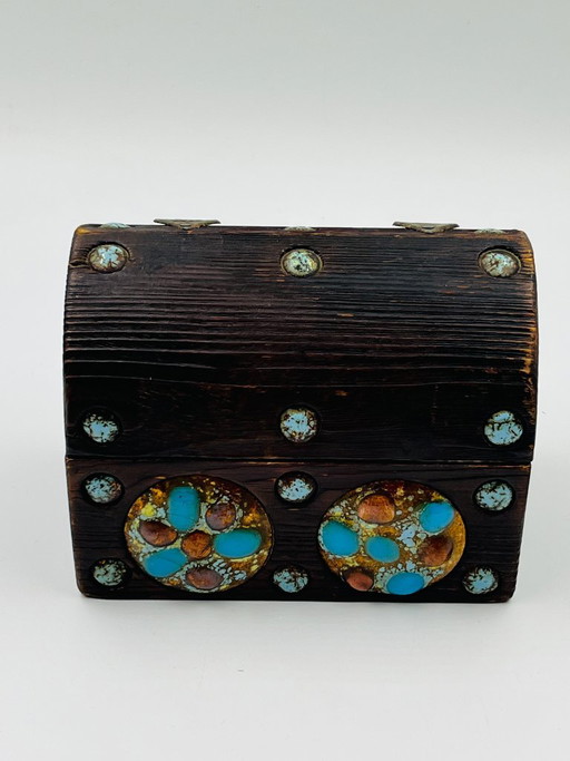 Caja de tesoros vintage de Capo Esmaltes - España 1970 – decoratieve objecten, Copper, Wood (photo 2 of 14)
