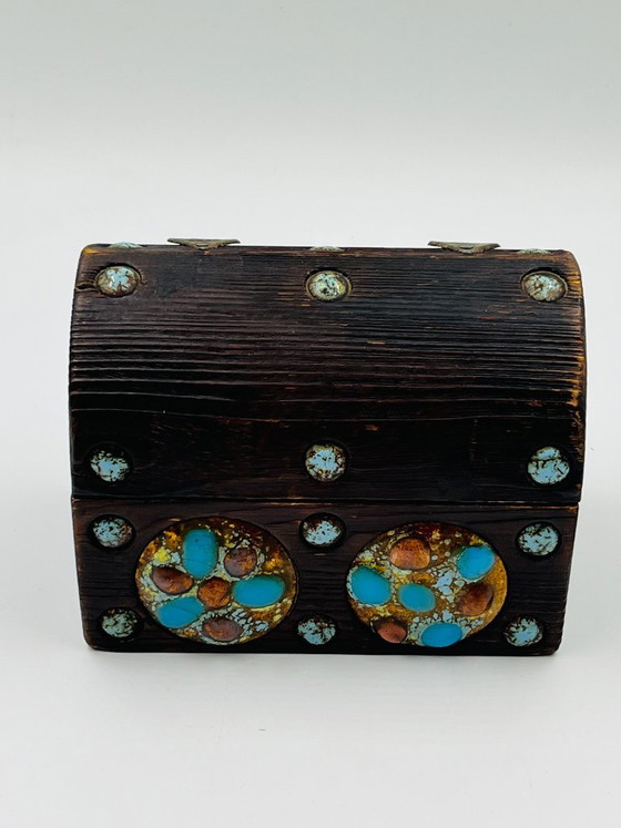 Vintage Capo Esmaltes Treasure Box - Spain 1970 – Decorative Objects, Copper, Wood (photo 2 of 14)