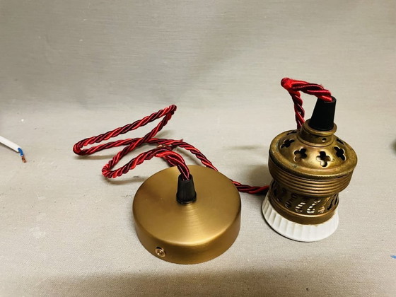 Image 1 of Hanglamp antiek messing