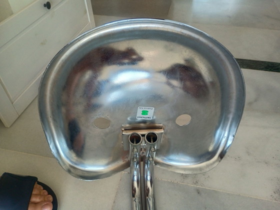 Rodney Kinsman "Tractor" Stool - 70s Vintage Chrome Design, Metal, Silver (photo 2 of 5)