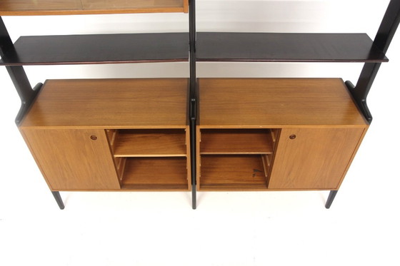 Image 1 of Libreria scandinava "Double" in teak, Svezia, 1950