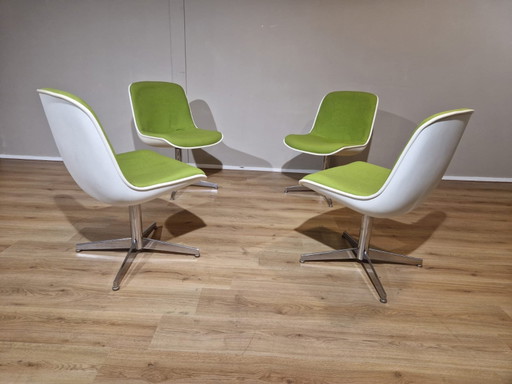 4X Steelcast Strafor Stoelen - Vintage - Space Age - Design