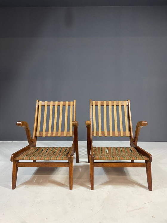 Image 1 of Paire de chaises longues vintage par Krásná Jizba, Tchécoslovaquie, années 1940