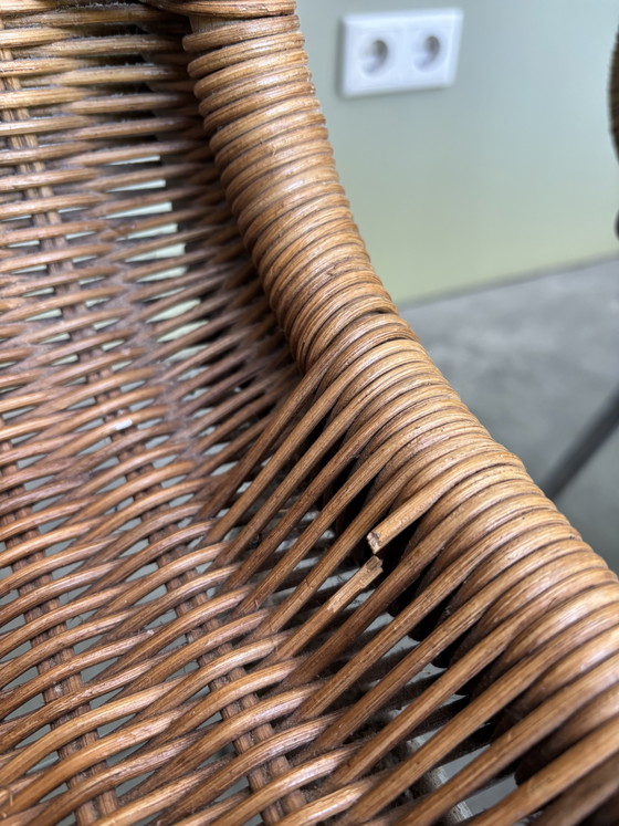 2 sedie da pranzo Dirk Van Sliedregt – Metal, Rattan (photo 8 of 15)