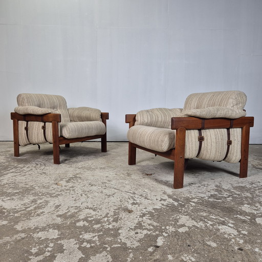 Sillones de relax vintage H.W. Klein Bramin de teca, años 60