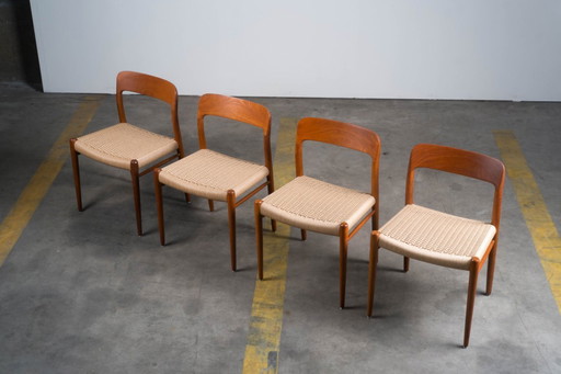 4 x Niels O. Møller - Model 75 dining chairs