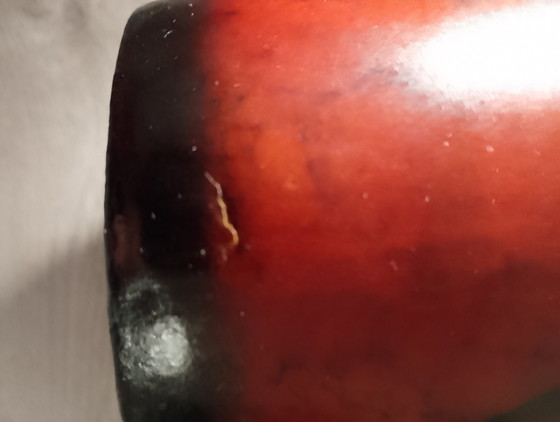 Image 1 of Rare rolled vase attributed to Montjoye Legras, enamel jewel with a wavy neck