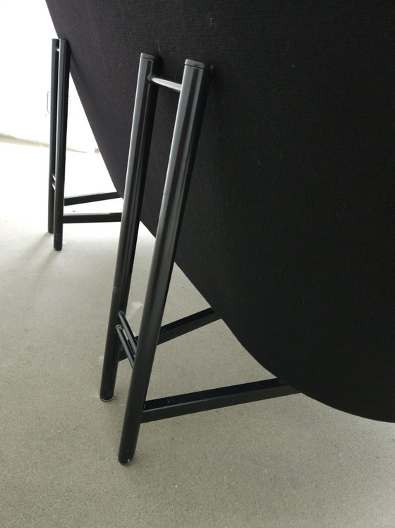 Canapé design Artifort F815 – Theo Ruth – Laine noire – Vintage – Canapés 2 places, Wool (photo 15 of 15)