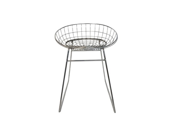 Image 1 of Pastoe - Cees Braakman - Filo d'acciaio - cromato - sgabello - KM05 - anni '60