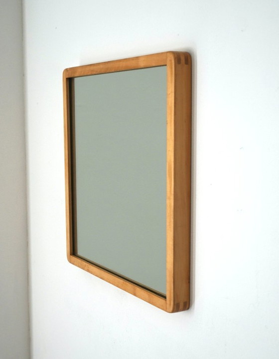 Image 1 of Rare Alvar Aalto birch Wall Mirror for Artek. 1950s