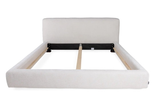 New Bed Frame – Cortina White – 160 x 200 cm – Furninova, Double beds, Textile (photo 3 of 5)