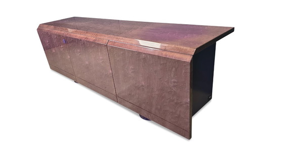 Image 1 of Crédence en loupe de Giovanni Offredi pour Saporiti, 1970