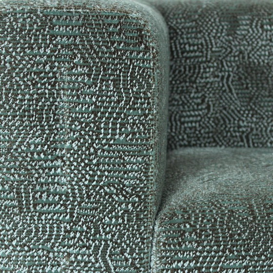 Image 1 of divano cornaro a 2 posti in legno di iroko e velluto jacquard di zimmer + rohde di carlo scarpa per studio simon, italia, 1974