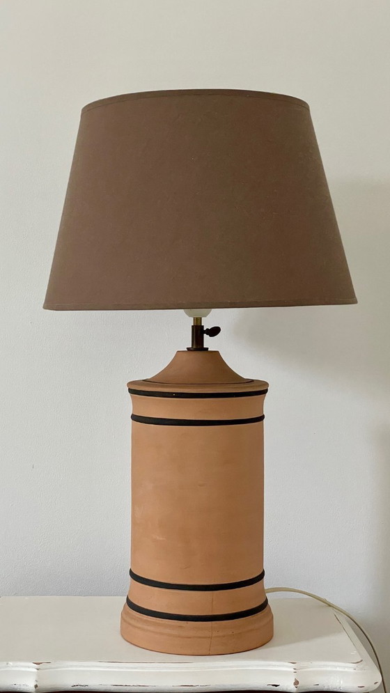 Image 1 of Vintage CHANEL-style terracotta lamp