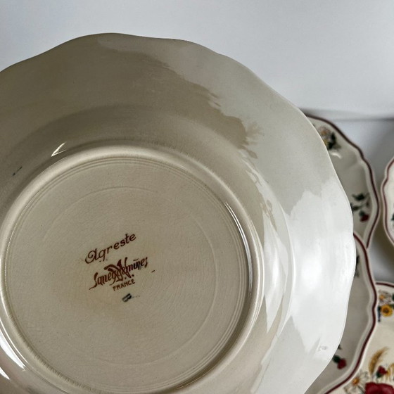 Set of 6 flat / semi-deep plates "Agreste" Sarreguemines, 20th century – Crockery, Ceramic (photo 10 of 10)