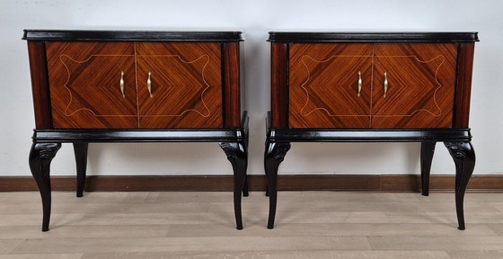 Image 1 of Art Deco bedside tables "Vanity" from the land of the sun (Castrocaro Terme)