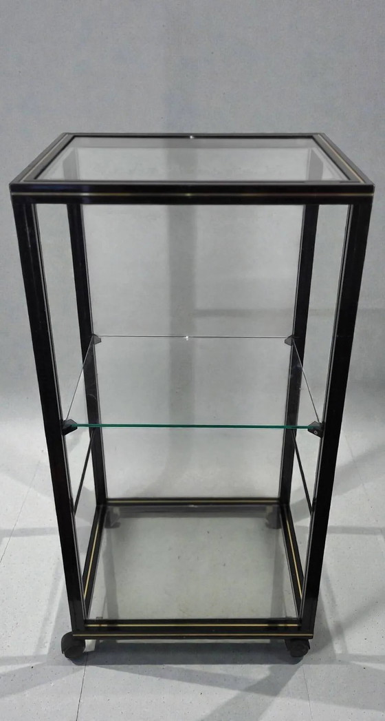 Jaren 70 Pierre Vandel wandrek/vitrinekast – Aluminium, Glass (photo 10 of 10)