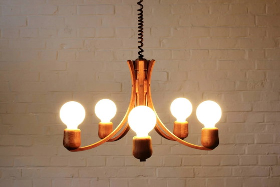 Lampada a sospensione vintage in teak Candela Domus design danese – Lampadari, Legno, Scandinavian (photo 3 of 11)
