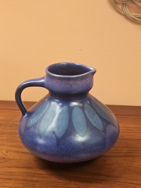 Vintage Ceramic Ear Vase Purple Green (photo 3 of 6)