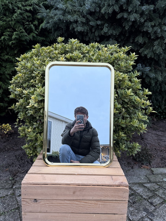 Image 1 of Hollywood Regency spiegel goudkleurig vintage wandspiegel