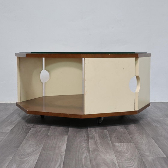 Image 1 of Achteckiger Couchtisch im modernen Design der 1970er Jahre, inspiriert vom Weltraumzeitalter