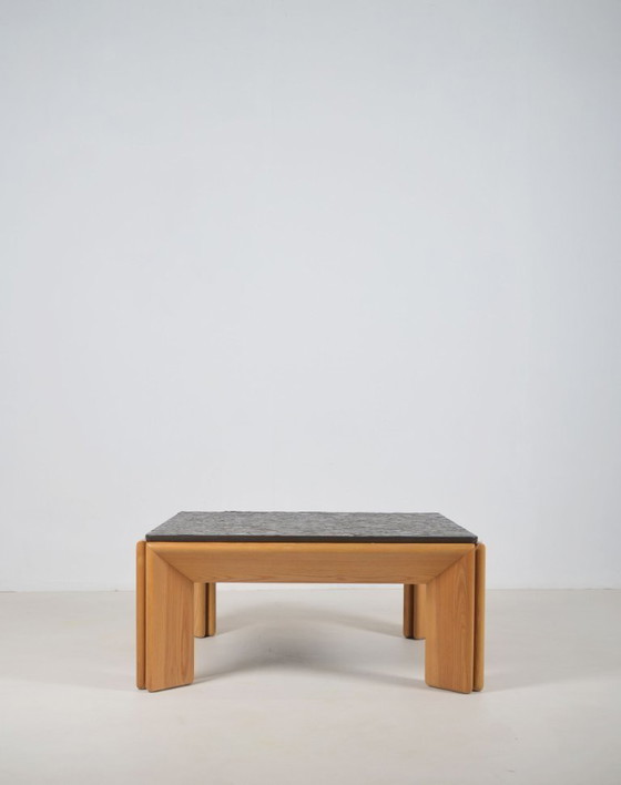 Image 1 of Brutalist coffee table with top in natural stone, 1970s