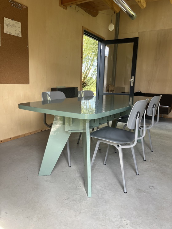 Originele Piet Hein Eek Crisistafel In Hoogglans Groen – Eettafels, Wood (photo 2 of 7)