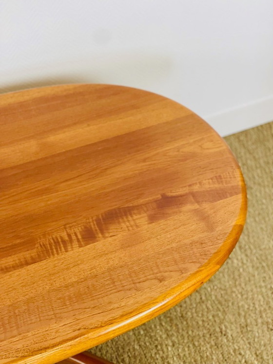 Image 1 of Deense ovale teakhouten salontafel van Glostrup Møbelfabrik, jaren 60