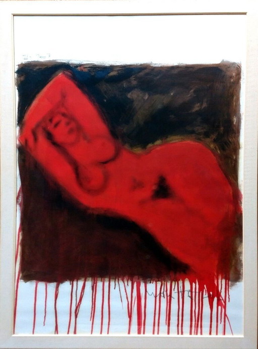 Javier Montesol - Óleo sobre papel original firmado (2003)