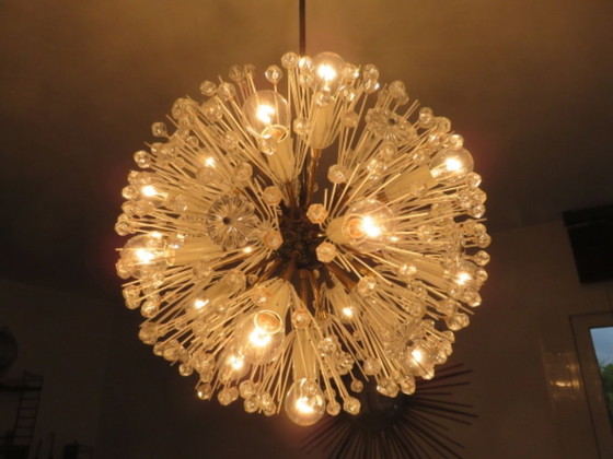 Image 1 of "Snowball" "Dandelion" chandelier, 17 lights, by Emil Stejnar for Rupert Nikoll, Austria, 1950