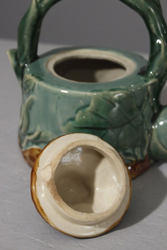 Image 1 of Athezza Franca - Théière vintage céramique à la tortue France XXème