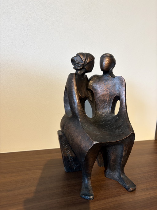 Beautiful Bronze Sculpture – H.V. (Henny) Beckers – Titled 'Commitment'
