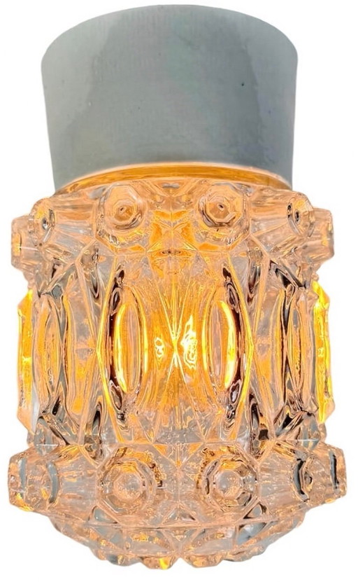 Vintage White Porcelain Ceiling Light, 1970s