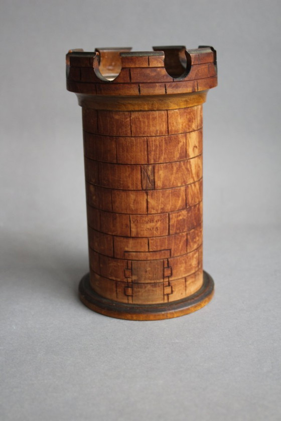 Image 1 of Portasigarette in legno fatto a mano con posacenere
