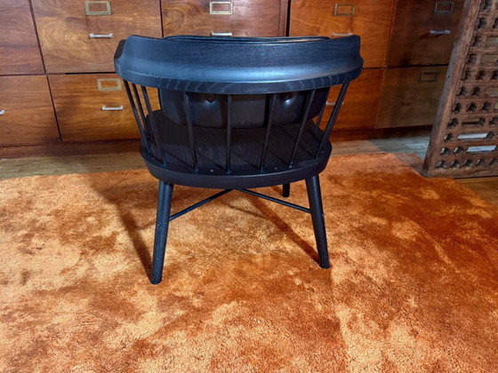 Image 1 of Stellar Works Exchange Lounge Chair set 2x zwart eiken