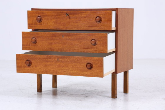 Image 1 of Prachtige teakhouten ladenkast Mid Century | vintage ladekast hout opbergruimte 60s 70s #07-55