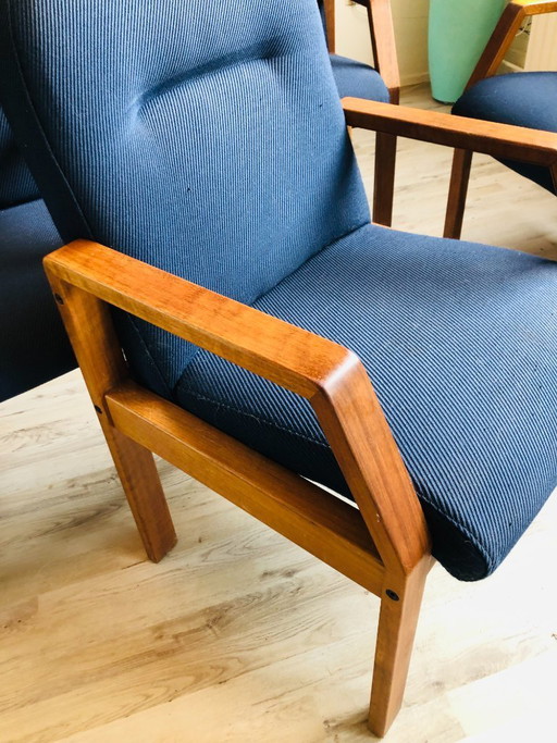 Midcentury fauteuils teak Deens design vergaderstoelen - 6 stuks