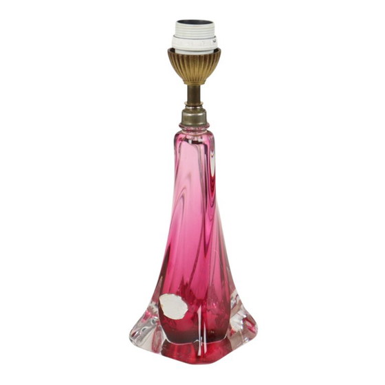 Purple Pink Crystal Table Lamp Val Saint Lambert Sixties – Glass (photo 8 of 13)
