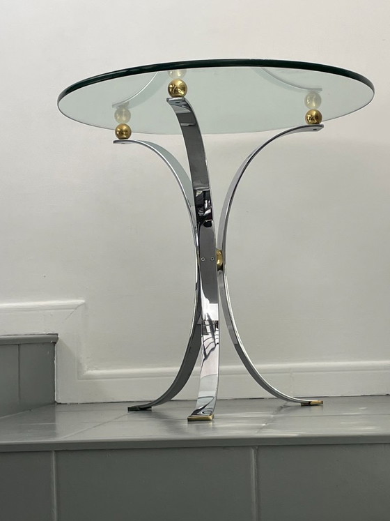 Image 1 of Spectacular original French Modernist design side table from the 1970s by Maison Jansen (France)
