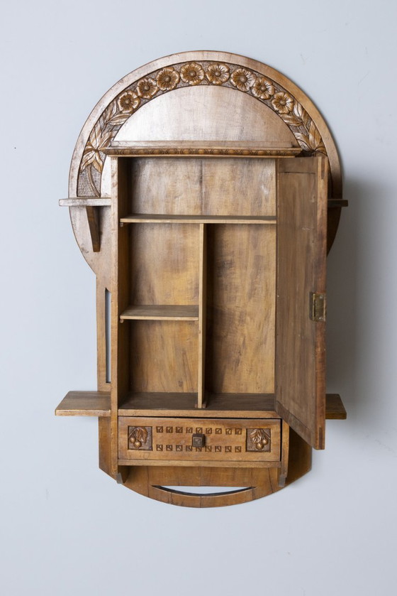 Image 1 of Art Nouveau apothekerskast, jaren 1900