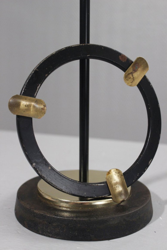 Image 1 of Cendrier Moderniste Sur Pied Métal & Teck Années 60 Design Scandinave Danois