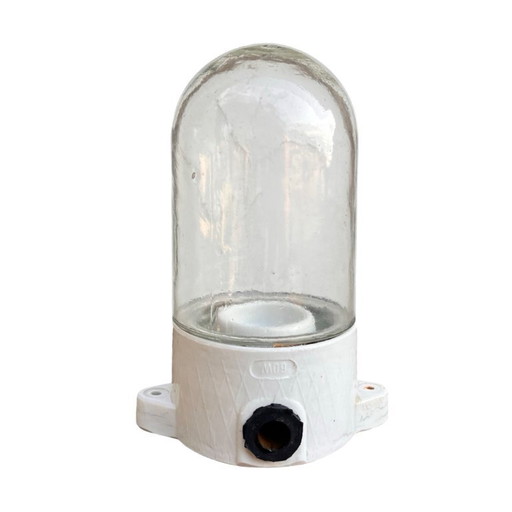 Transparent industrial wall lamp, Lindner & Co., Germany, 1970s.