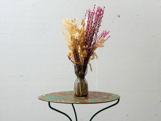 Image 1 of Green French gueridon metal garden table, 1950s