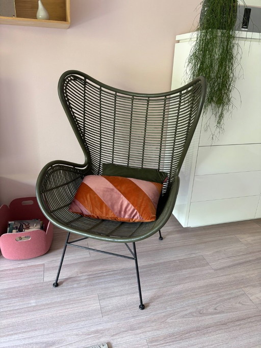 HK Living Rattan-Eierstuhl – fauteuils
