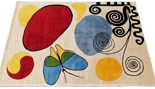 Alexandre Calder Stijl Modern Kunstenaarstapijt, 3 x 2 M, Wol, Handgeknoopt Hoge Kwaliteit